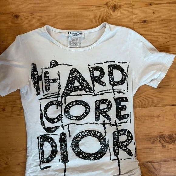 Dior White Tee with Black Graphic - Picture 1 of 3